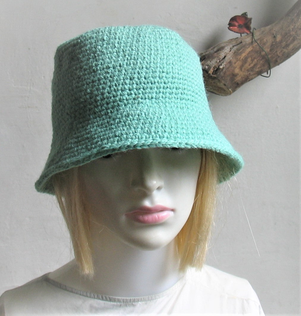 Bucket Hat Handmade Crochet Rustic Hat Bohemian Western Hat Boho