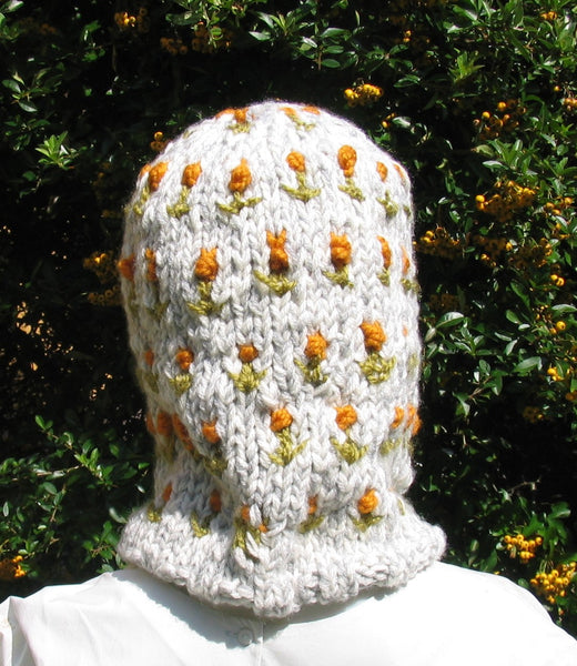Hand Knit Beanies Very Cozy Soft & Chunky  Balaclava Knitting Hat Very Funky Outdoors Boho Style
