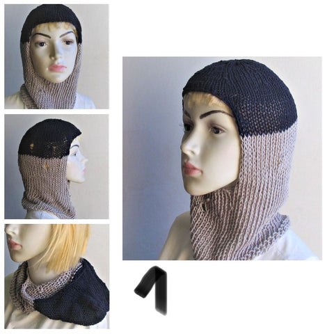 Balaclava Handmade Women Men Cotton Summer Beanie Slouchy Hat Knitted Tattered Balaclava  Unisex Soft Sun Beach Balaclava  Grunge Style Grunge Clothes