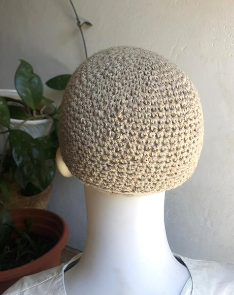 Handmade Hemp Crochet Kufi Skull Cap Beanie Summer Hat Organic Hemp Skull Cap