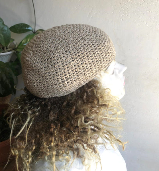 Handmade Hemp Crochet Kufi Skull Cap Beanie Summer Hat Organic Hemp Skull Cap