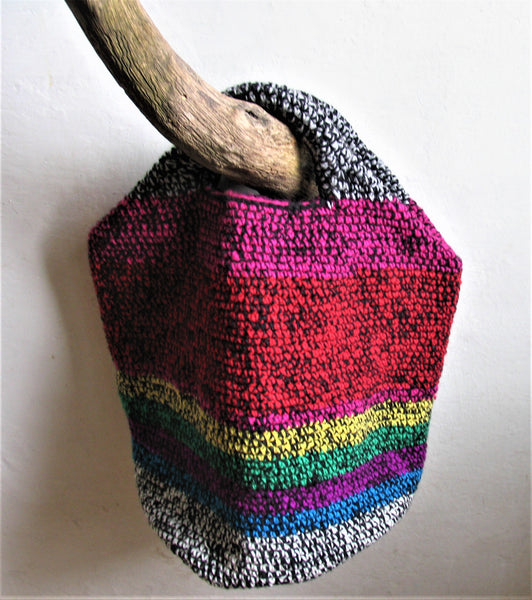 Crochet Handmade Bag Extra Large Tote Bag Market Bag Purse Multicolored Casual Bag Bohemian Bag Boho Style Unique  Crochet Handbag Shopping Beach Bag Basket Hobo Bag