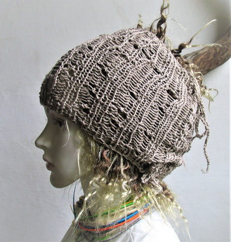 Handmade Cotton Unisex Dreads Long Tube Hat Wrap Headband Bandana Tam Slouchy Hat Beanie Hat