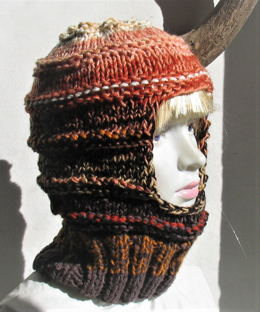 Hand Knitted Balaclava Winter Hat Full Face Mask Helmet Hand Knit Ski –  woolsyhats