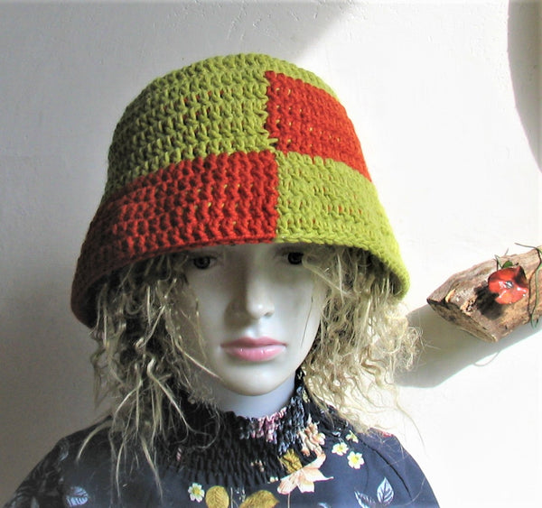 Handmade Crochet  Bucket hat for dreadlocks rochet Rustic Hat Bohemian Western Hat Boho Hippie Hipster Festival Hat Toddler Baby hat Ladies hat Japanese style chat