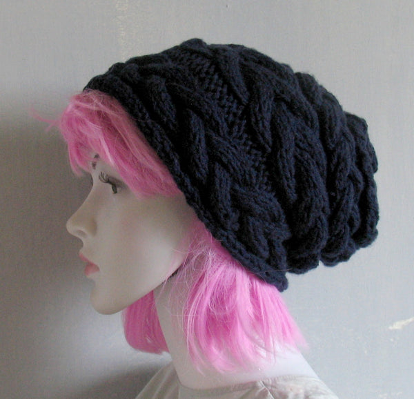 Slouchy Beanie Hat, Women's Slouchy Beanie, Chunky Knit Hat, Winter Accessories