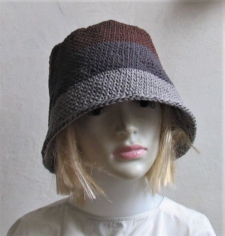 Handmade Crochet Bucket Hat Men Women Unisex dreadlocks Bucket Hat Rustic  Boho Hippie Hipster Festival Hat