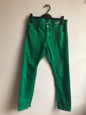Original 90s Vintage Green Emerald Jeans Pants Jeans Size XS/S